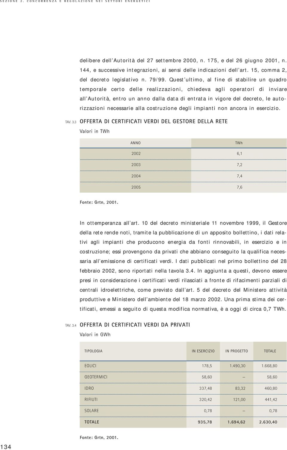 Quest ultimo, al fine di stabilire un quadro temporale certo delle realizzazioni, chiedeva agli operatori di inviare all Autorità, entro un anno dalla data di entrata in vigore del decreto, le