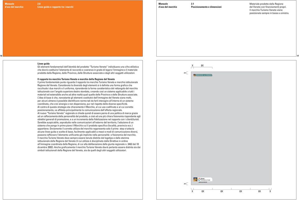16 17 Linee guida Gli elementi fondamentali dell identità del prodotto Turismo Veneto individuano una cifra stilistica che dovrà costituire l elemento di raccordo e coerenza in grado di legare l