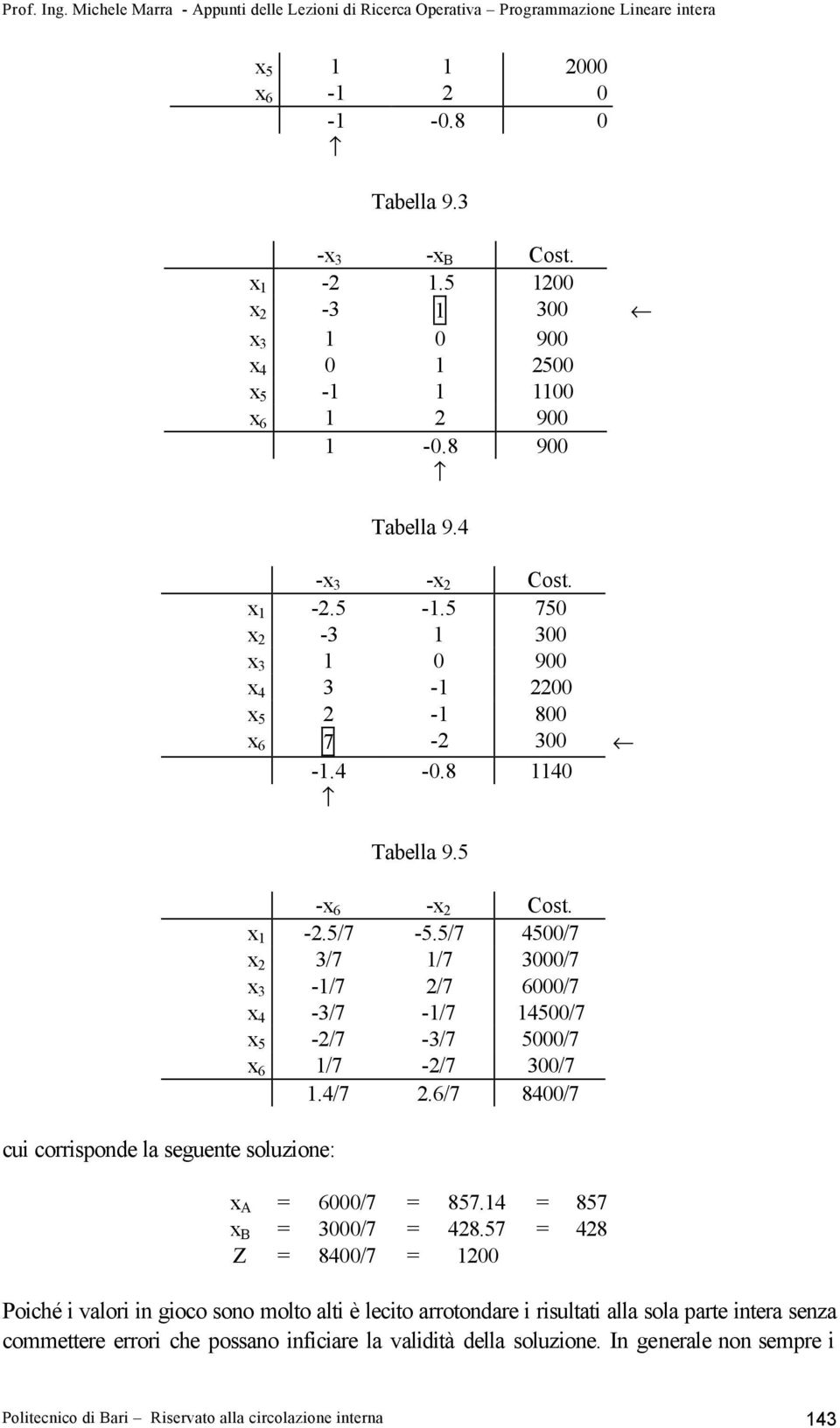 5/7 4500/7 x 2 3/7 1/7 3000/7 x 3-1/7 2/7 6000/7 x 4-3/7-1/7 14500/7 x 5-2/7-3/7 5000/7 x 6 1/7-2/7 300/7 1.4/7 2.6/7 8400/7 x A = 6000/7 = 857.14 = 857 x B = 3000/7 = 428.