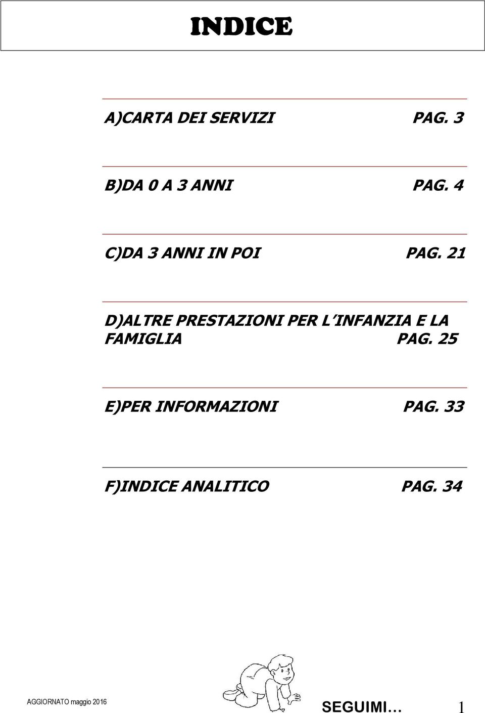 21 D)ALTRE PRESTAZIONI PER L INFANZIA E LA