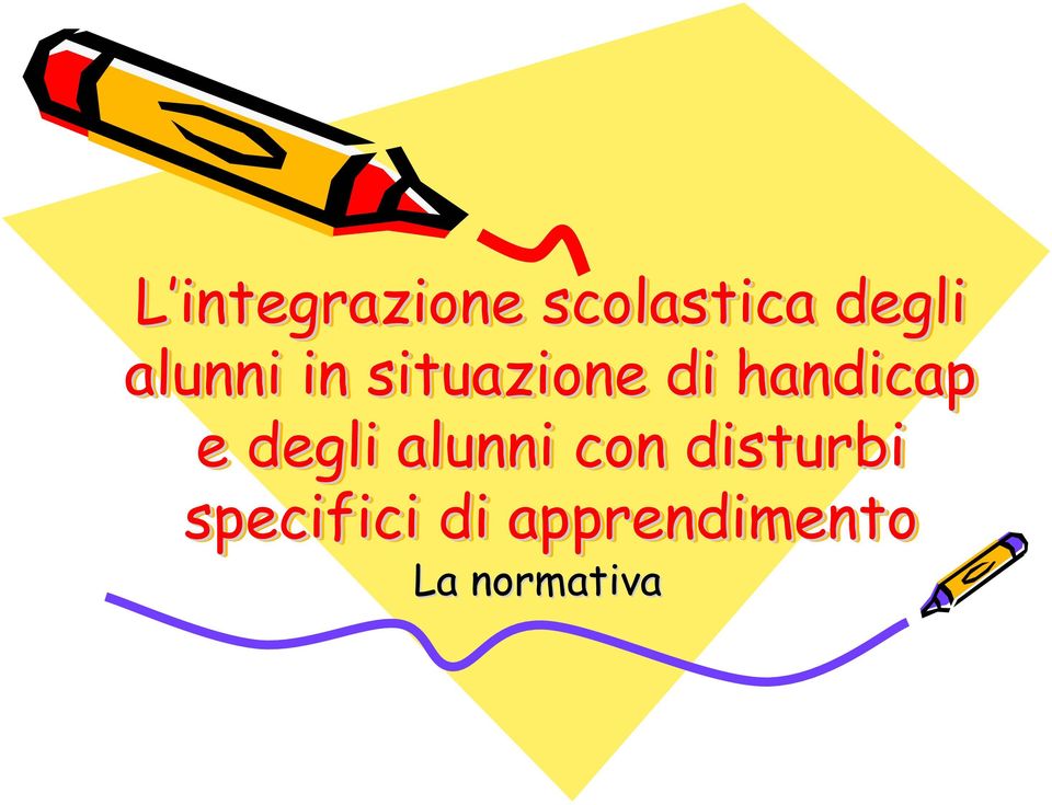 handicap e degli alunni con