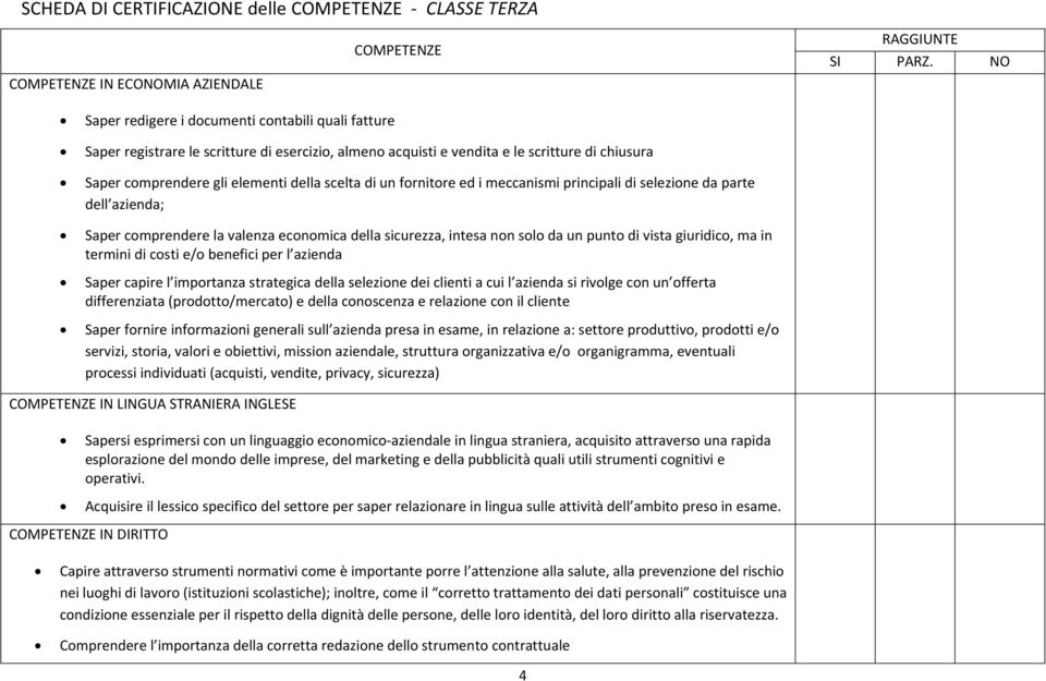 un fornitore ed i meccanismi principali di selezione da parte dell azienda; Saper comprendere la valenza economica della sicurezza, intesa non solo da un punto di vista giuridico, ma in termini di