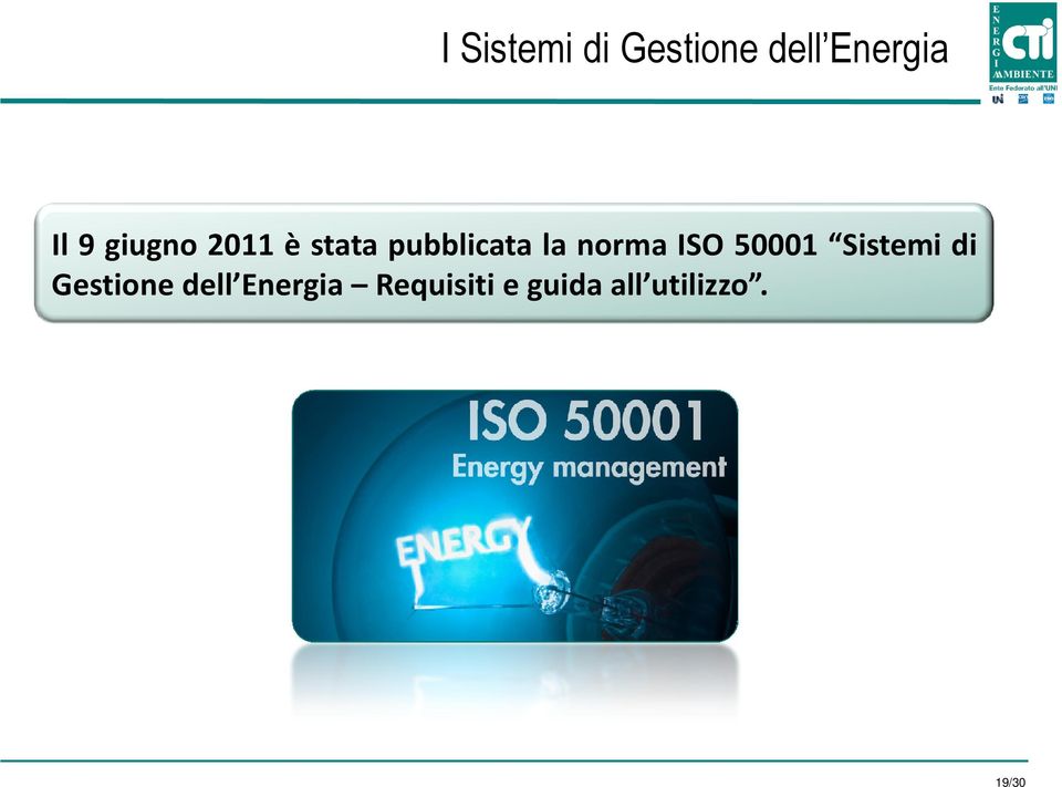 ISO 50001 Sistemi di Gestione dell