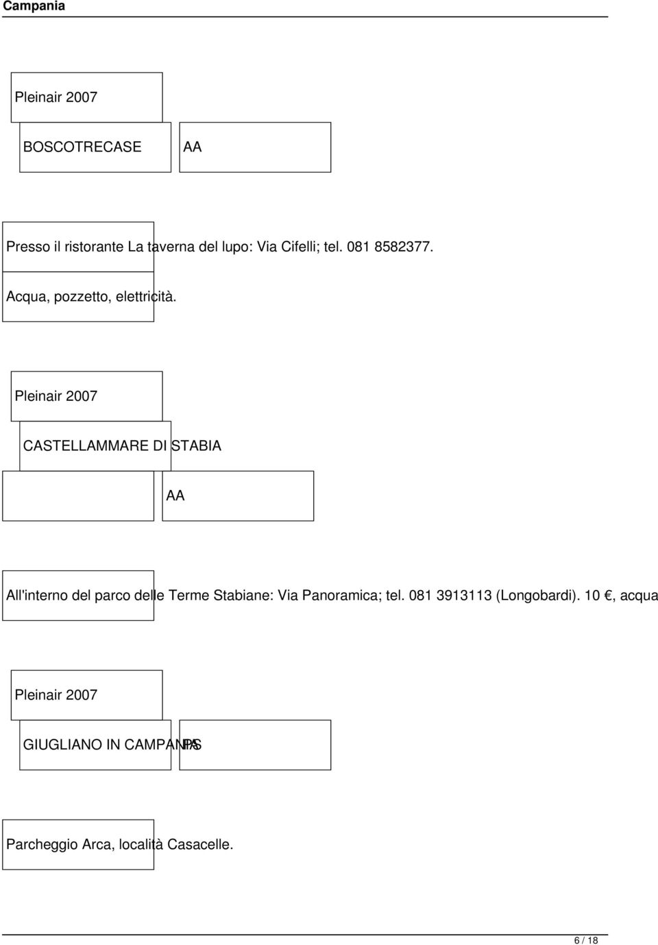 CASTELLAMMARE DI STABIA AA All'interno del parco delle Terme Stabiane: Via