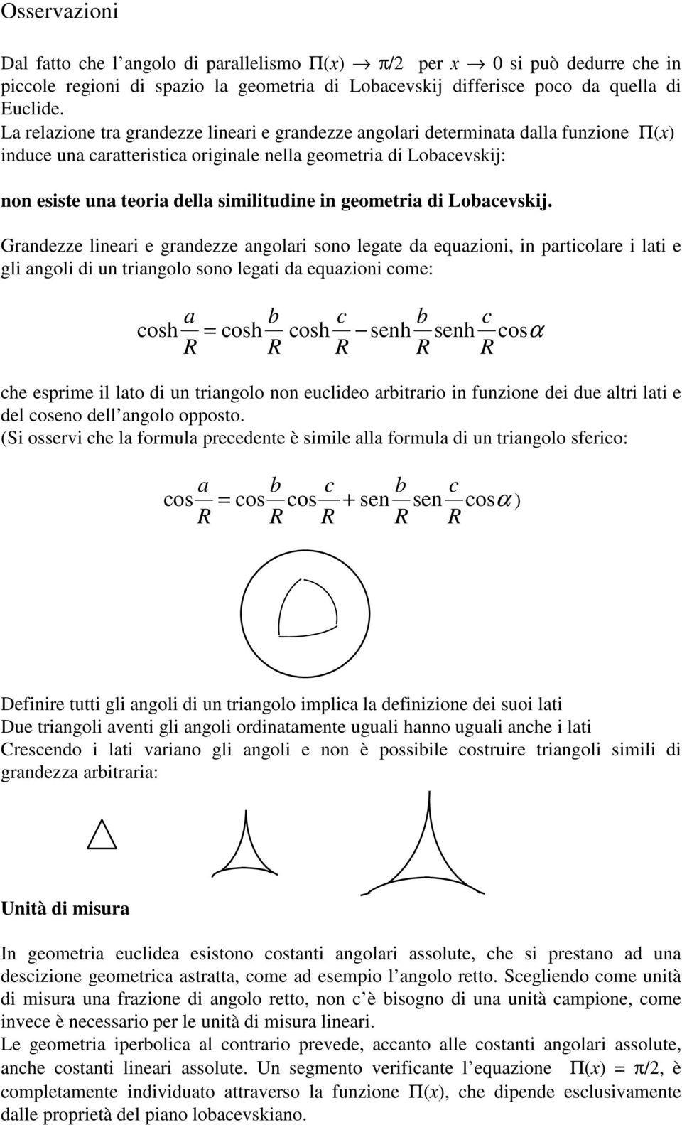 geometria di Lobacevskij.