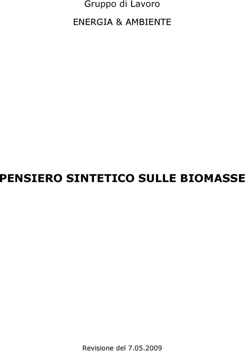 PENSIERO SINTETICO