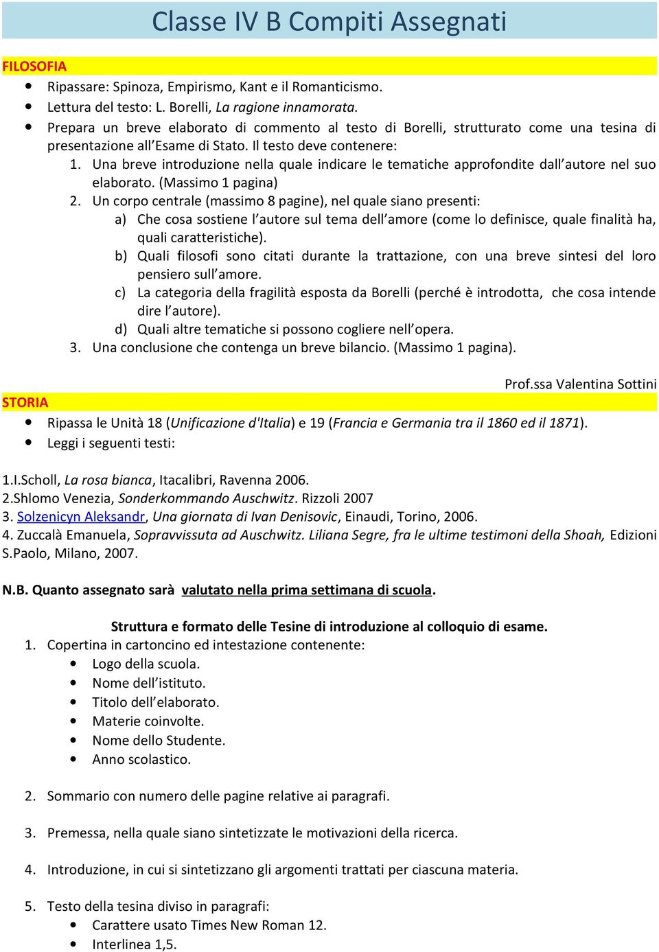 Una breve introduzione nella quale indicare le tematiche approfondite dall autore nel suo elaborato. (Massimo 1 pagina) 2.