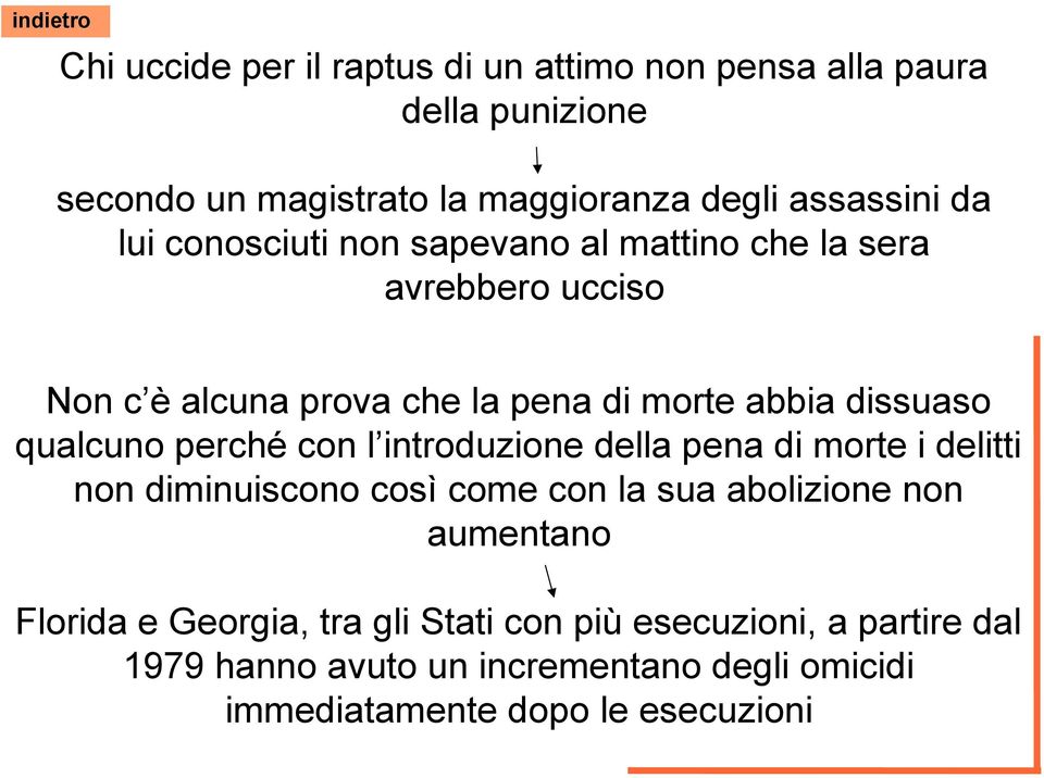 qualcuno perché con l introduzione della pena di morte i delitti non diminuiscono così come con la sua abolizione non aumentano