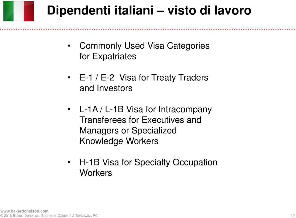 L-1B Visa for Intracompany Transferees for Executives and Managers or