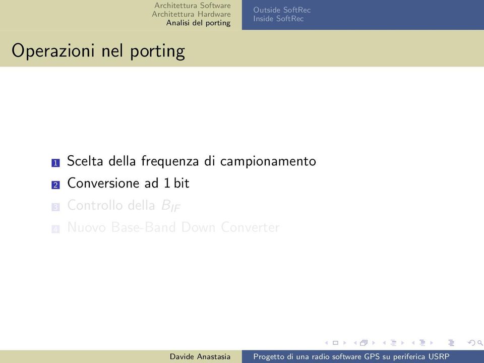 Conversione ad 1 bit 3 Controllo