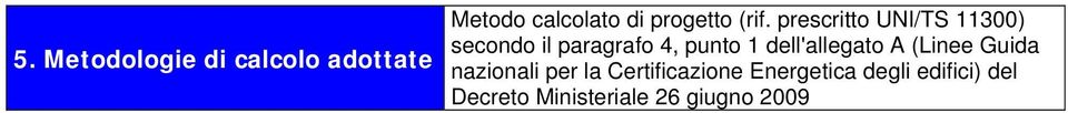 prescritto UNI/TS 113) secondo il paragrafo 4, punto 1