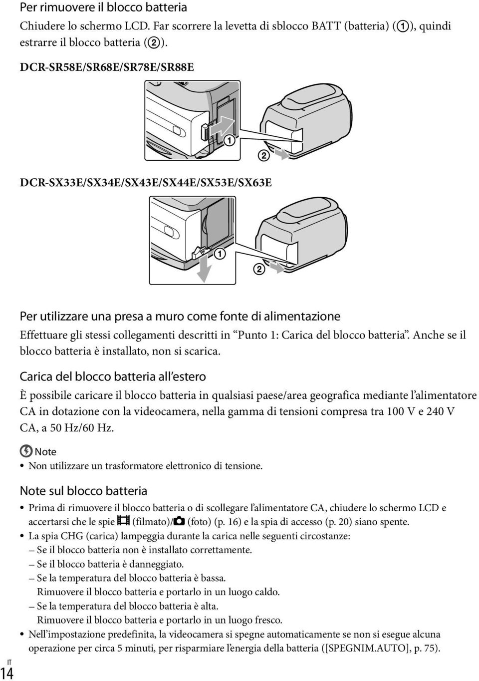 del blocco batteria. Anche se il blocco batteria è installato, non si scarica.