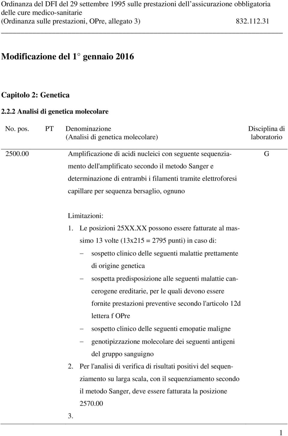 00 Amplificazione di acidi nucleici con seguente sequenziamento dell'amplificato secondo il metodo Sanger e determinazione di entrambi i filamenti tramite elettroforesi capillare per sequenza