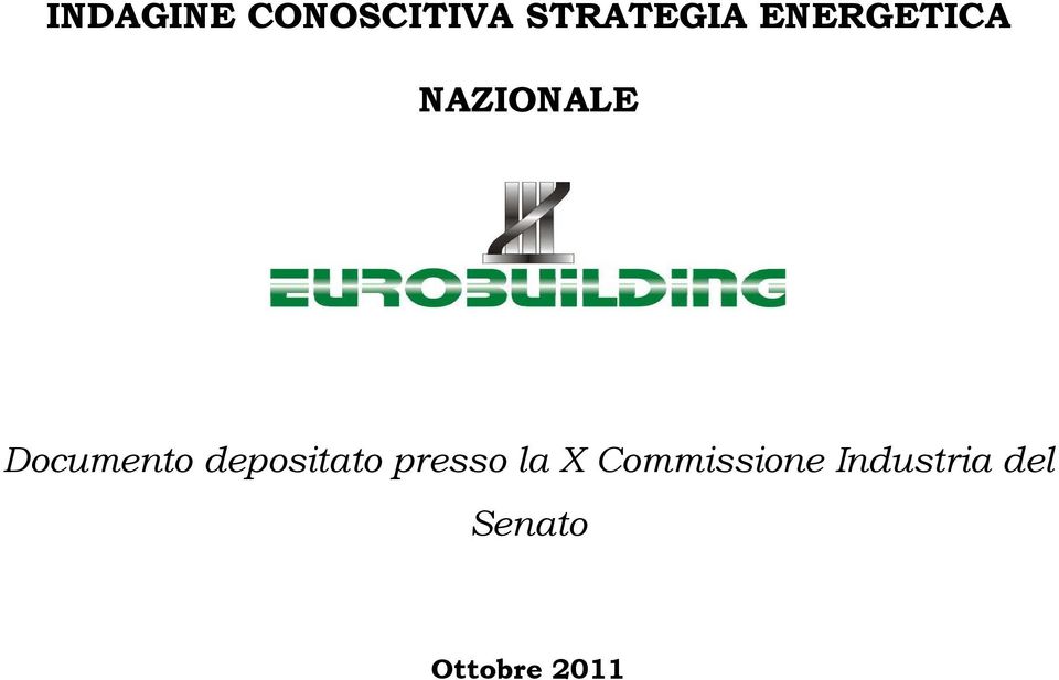 Documento depositato presso la X