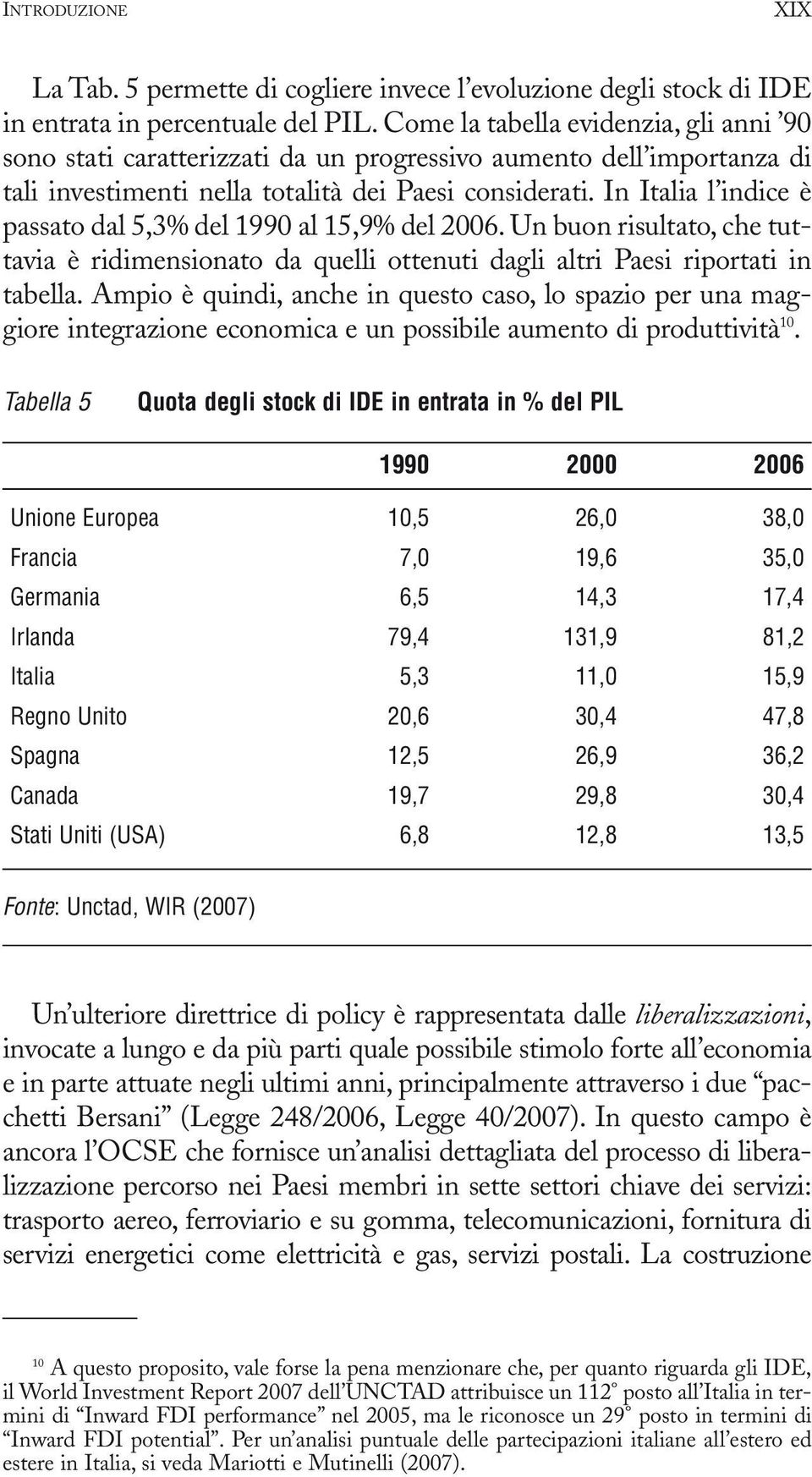 In Italia l indice è passato dal 5,3% del 1990 al 15,9% del 2006. Un buon risultato, che tuttavia è ridimensionato da quelli ottenuti dagli altri Paesi riportati in tabella.