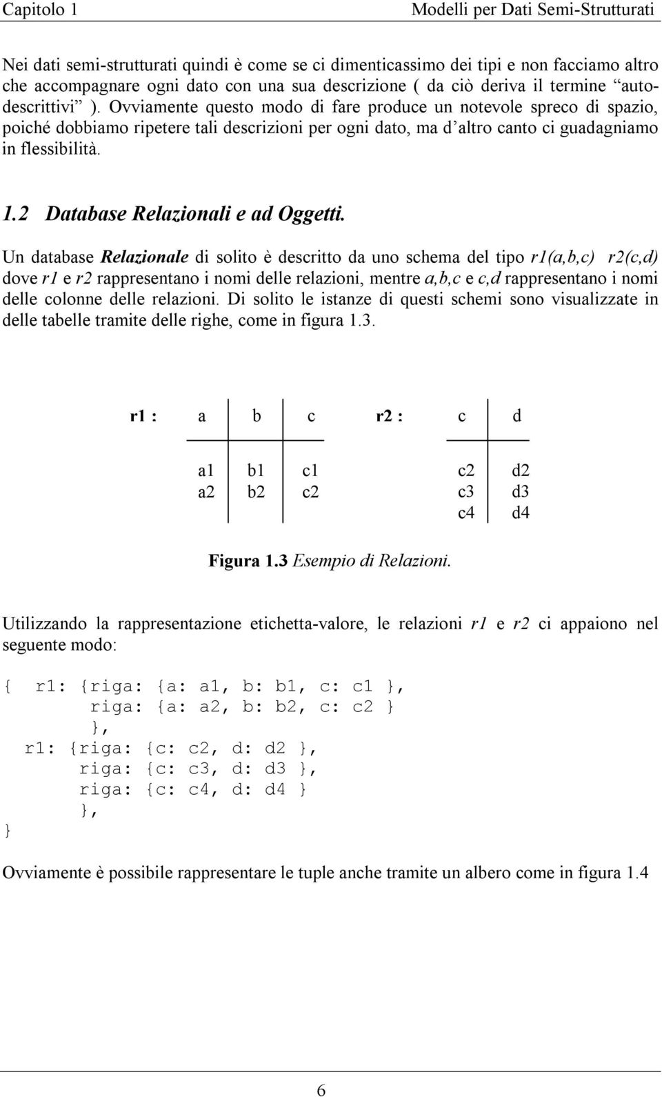 Ovviamente questo modo di fare produce un notevole spreco di spazio, poiché dobbiamo ripetere tali descrizioni per ogni dato, ma d altro canto ci guadagniamo in flessibilità. 1.