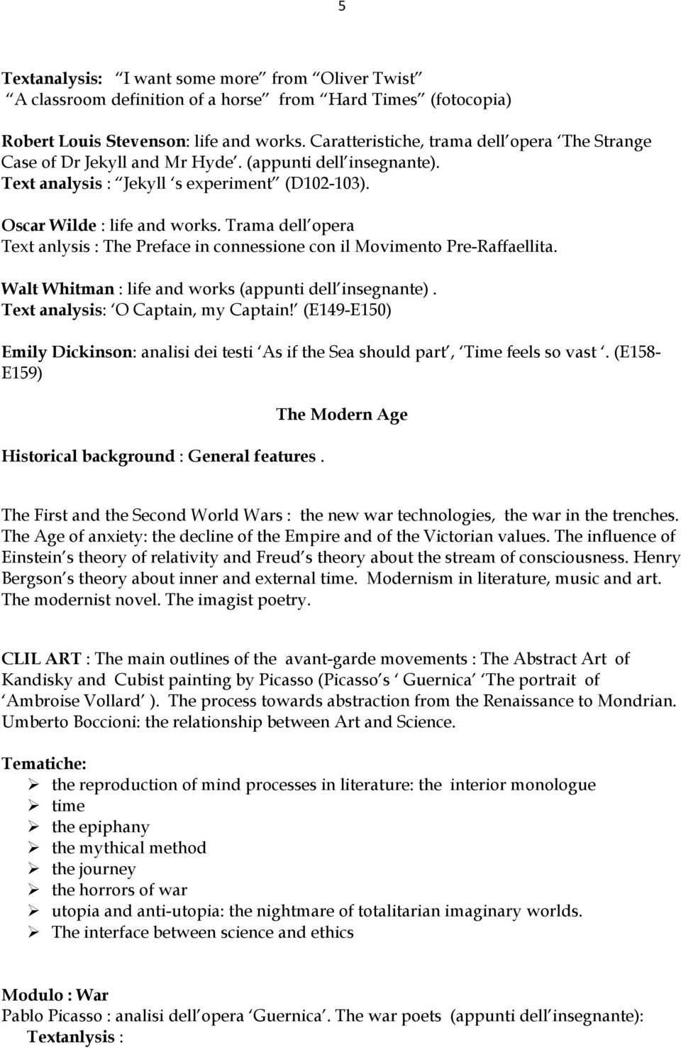 Trama dell opera Text anlysis : The Preface in connessione con il Movimento Pre-Raffaellita. Walt Whitman : life and works (appunti dell insegnante). Text analysis: O Captain, my Captain!