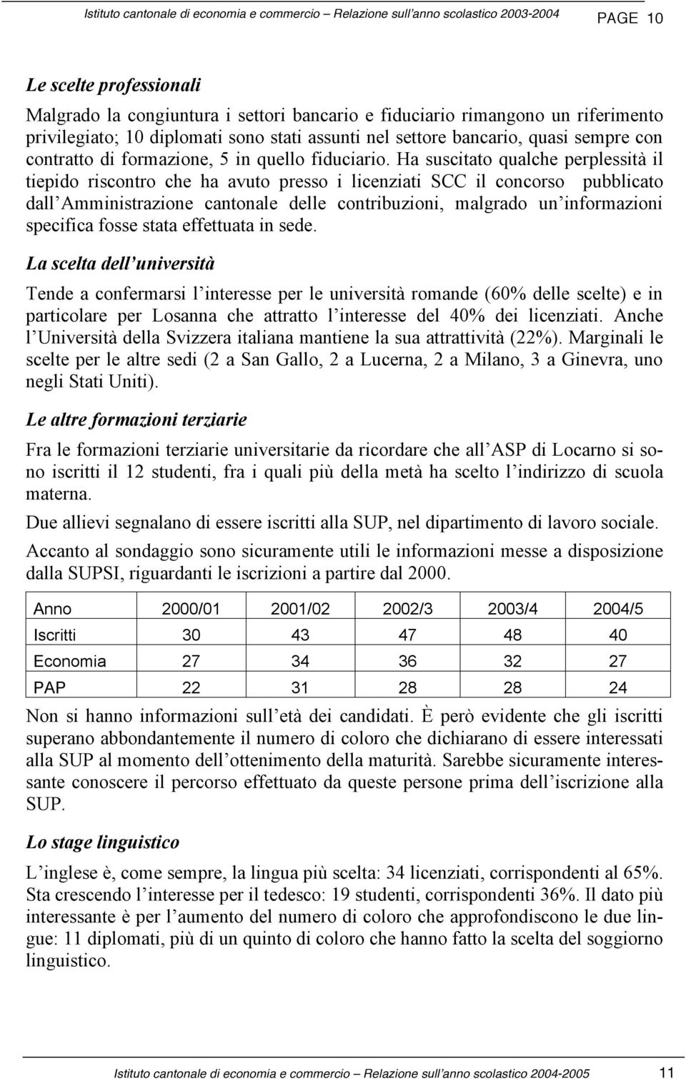 Ha suscitato qualche perplessità il tiepido riscontro che ha avuto presso i licenziati SCC il concorso pubblicato dall Amministrazione cantonale delle contribuzioni, malgrado un informazioni