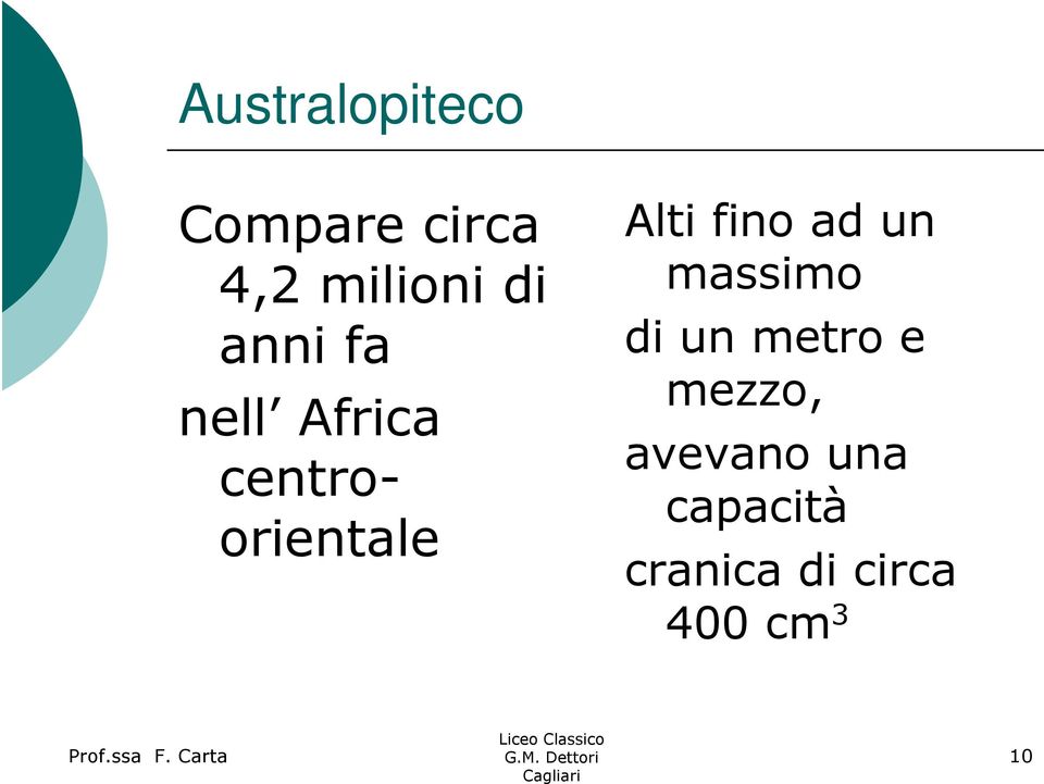 fino ad un massimo di un metro e mezzo,