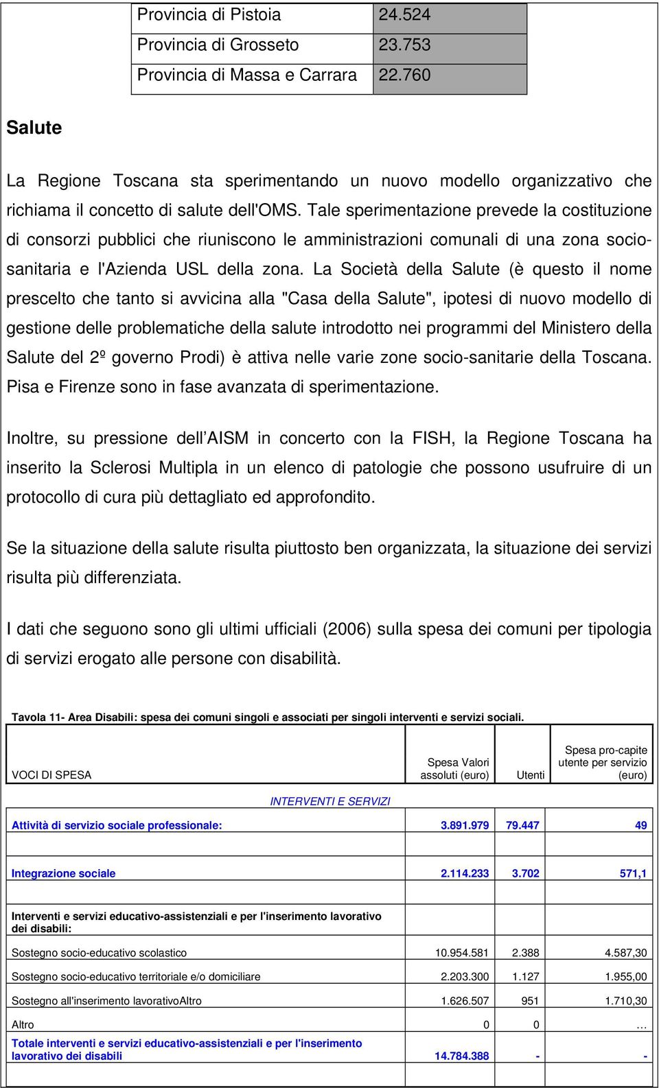 Tale sperimentazione prevede la costituzione di consorzi pubblici che riuniscono le amministrazioni comunali di una zona sociosanitaria e l'azienda USL della zona.