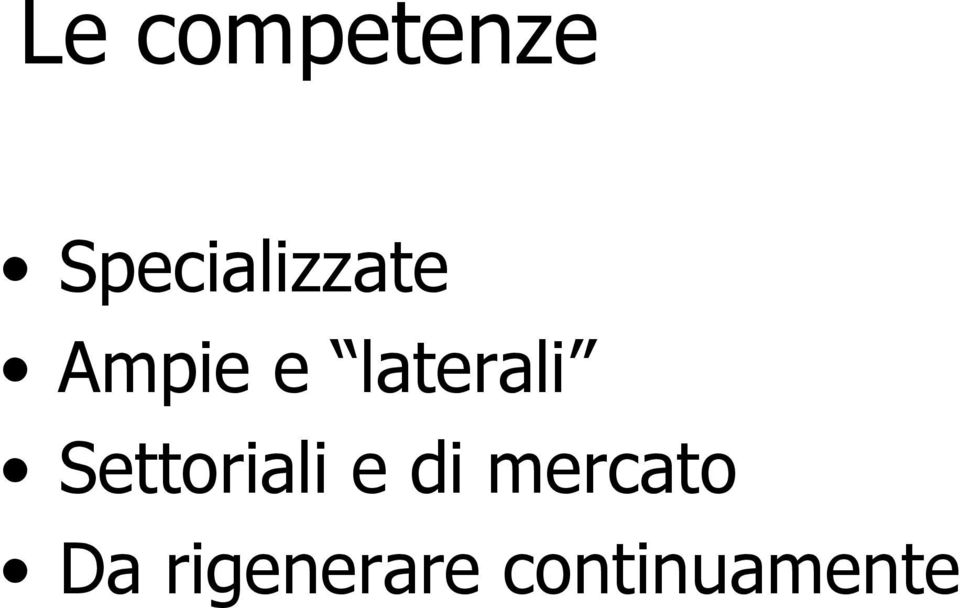 laterali Settoriali e