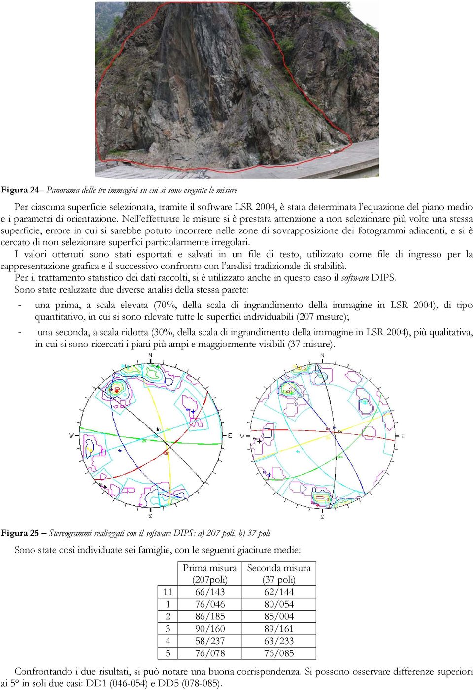 Nell effettuare le misure si è prestata attenzione a non selezionare più volte una stessa superficie, errore in cui si sarebbe potuto incorrere nelle zone di sovrapposizione dei fotogrammi adiacenti,