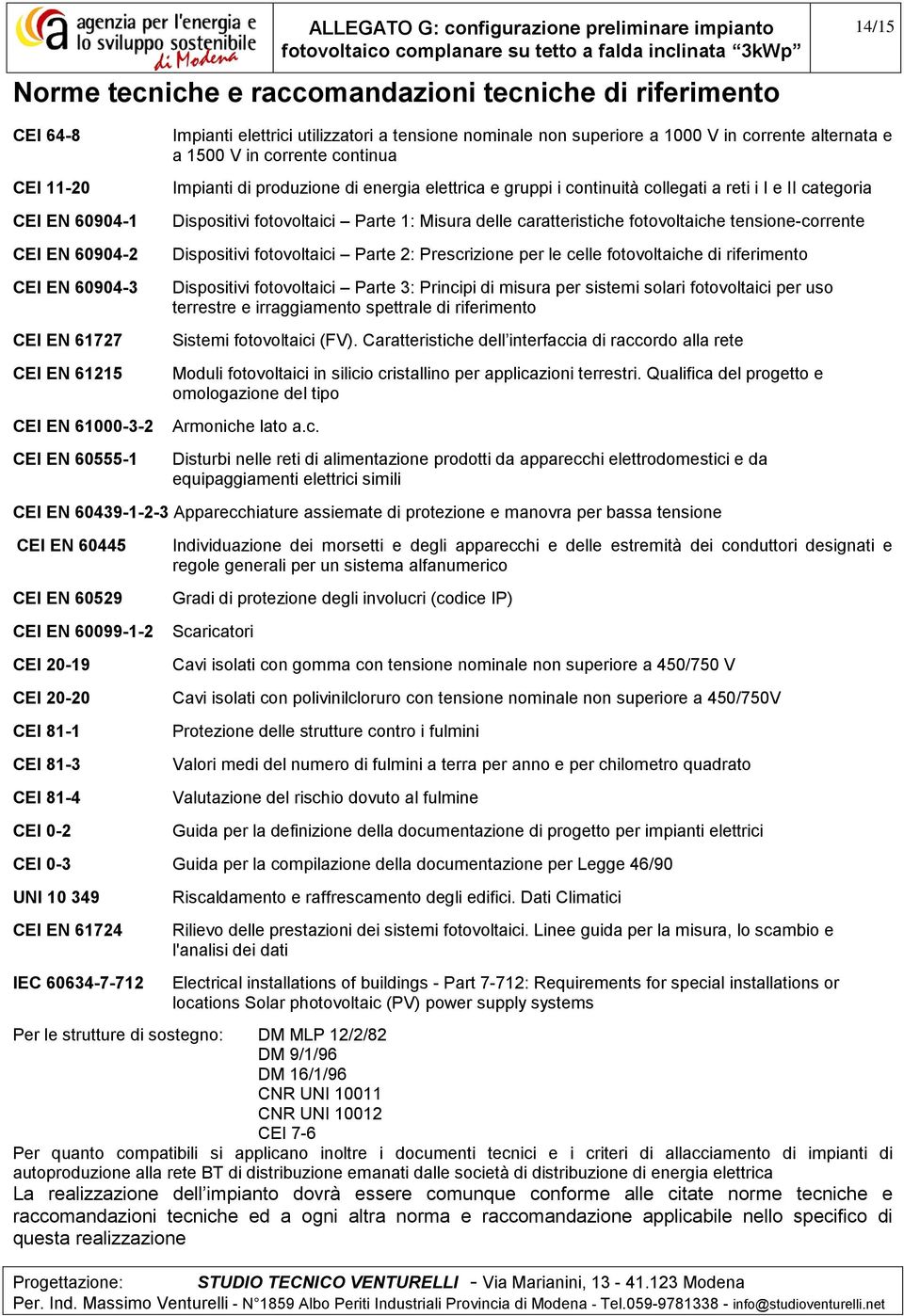 reti i I e II categoria Dispositivi fotovoltaici Parte 1: Misura delle caratteristiche fotovoltaiche tensione-corrente Dispositivi fotovoltaici Parte 2: Prescrizione per le celle fotovoltaiche di