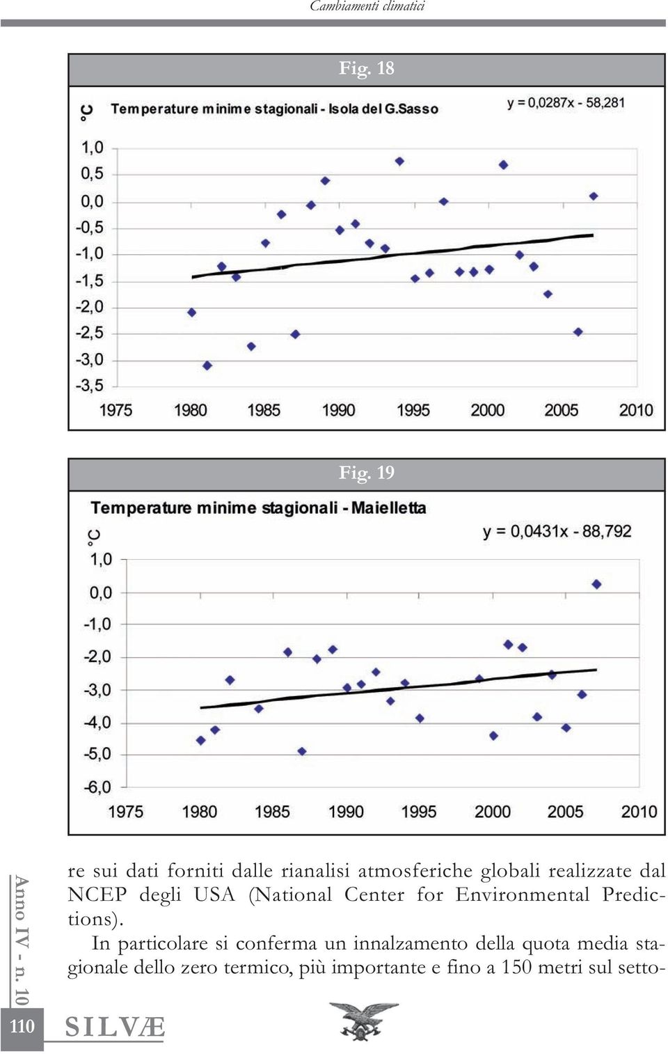 realizzate dal NCEP degli USA (National Center for Environmental