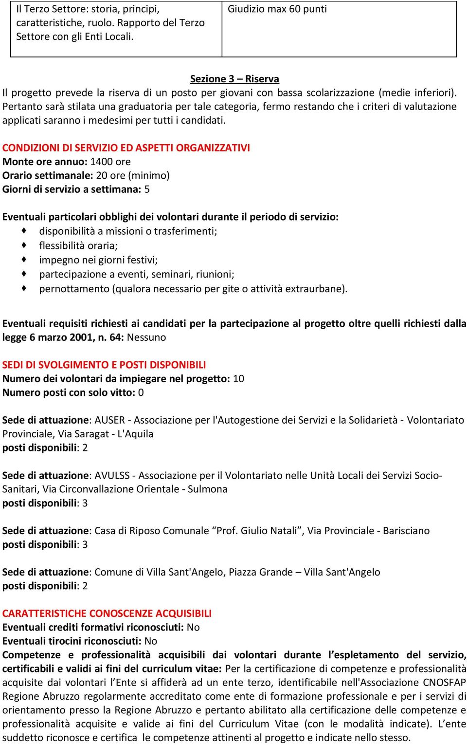 Pertanto sarà stilata una graduatoria per tale categoria, fermo restando che i criteri di valutazione applicati saranno i medesimi per tutti i candidati.