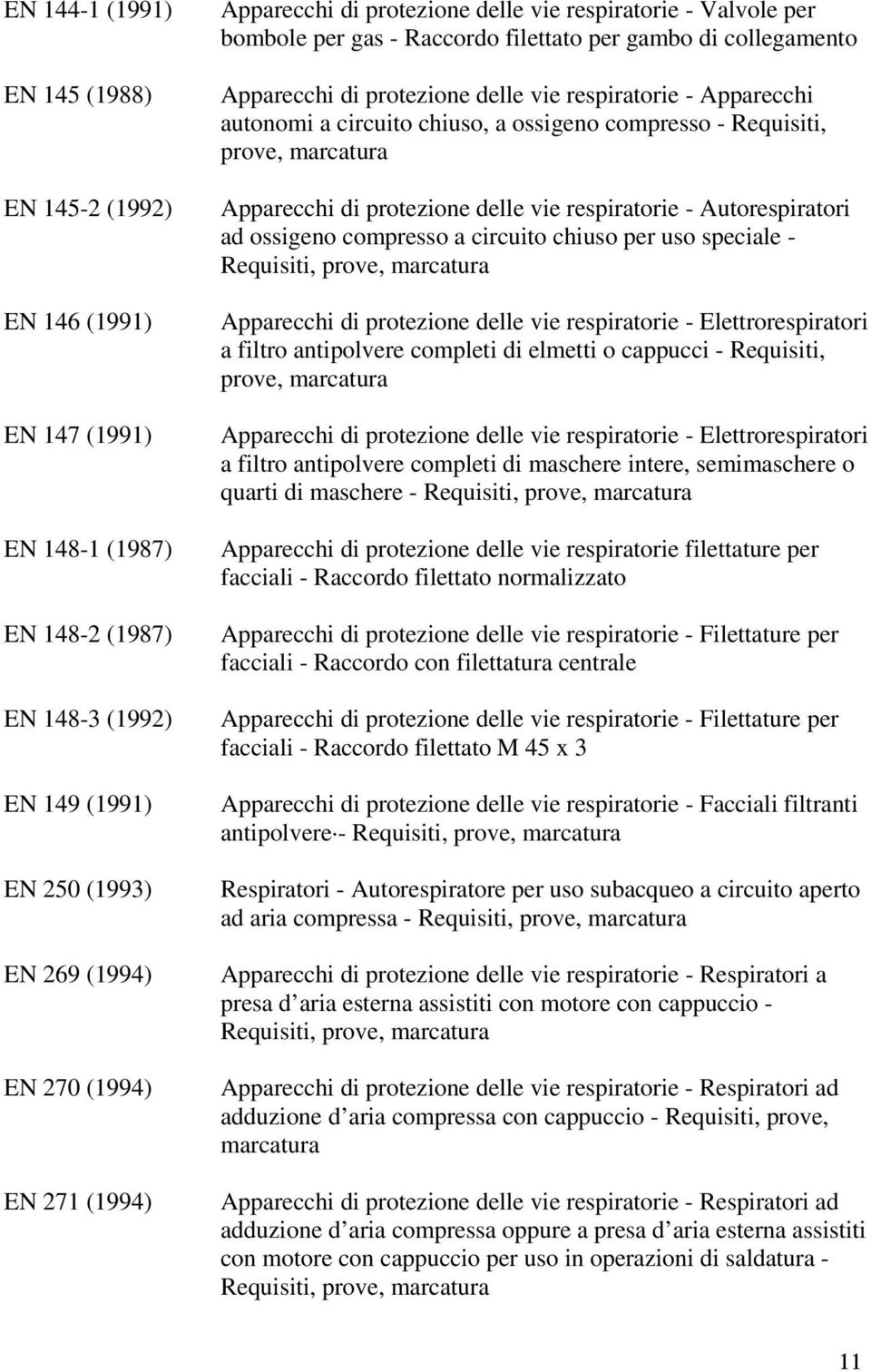 circuito chiuso, a ossigeno compresso - Requisiti, prove, marcatura Apparecchi di protezione delle vie respiratorie - Autorespiratori ad ossigeno compresso a circuito chiuso per uso speciale -