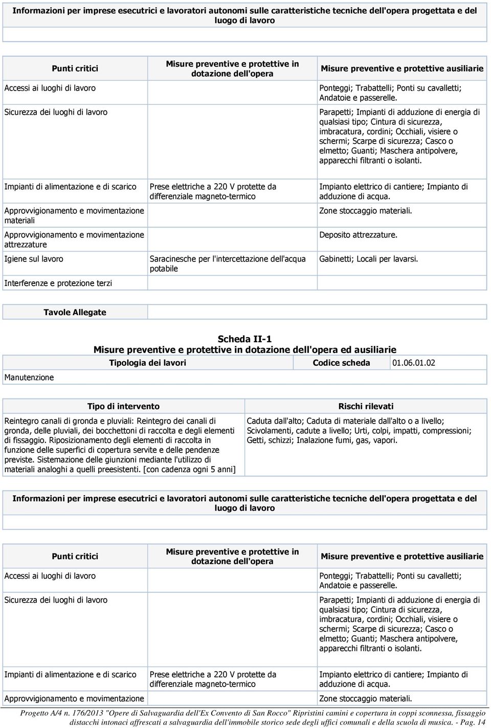 02 Reintegro canali di gronda e pluviali: Reintegro dei canali di gronda, delle pluviali, dei bocchettoni di raccolta e degli elementi di fissaggio.