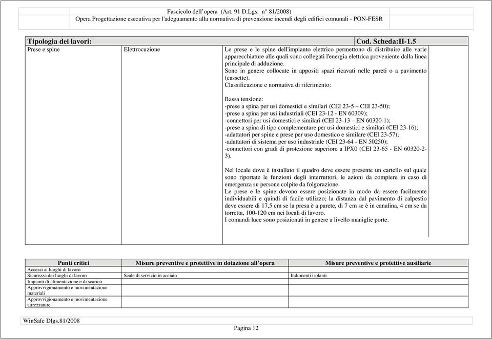 principale di adduzione. Sono in genere collocate in appositi spazi ricavati nelle pareti o a pavimento (cassette).