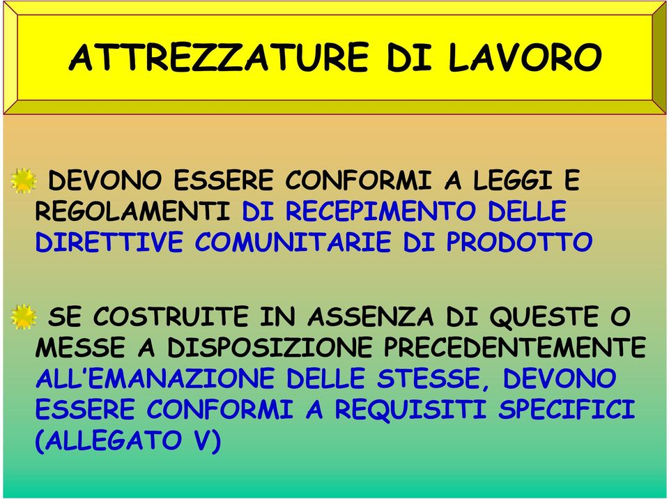 ASSENZA DI QUESTE O MESSE A DISPOSIZIONE PRECEDENTEMENTE ALL