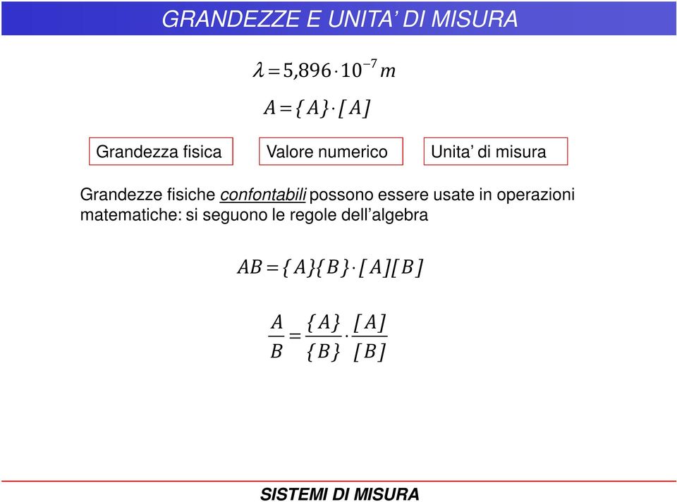 essere usate in operazioni matematiche: si seguono le