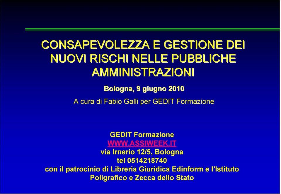 Formazione WWW.ASSIWEEK.