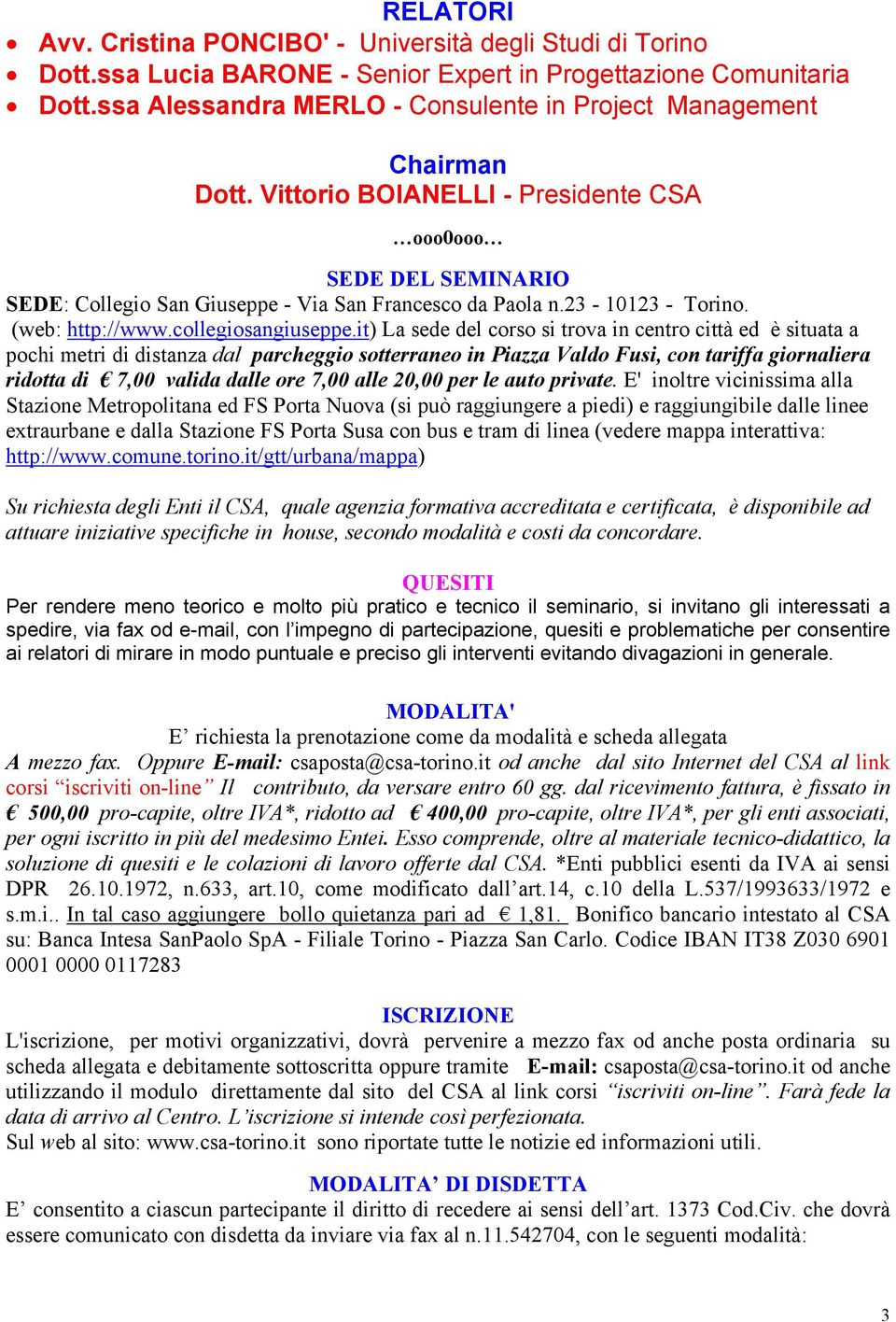 23-10123 - Torino. (web: http://www.collegiosangiuseppe.