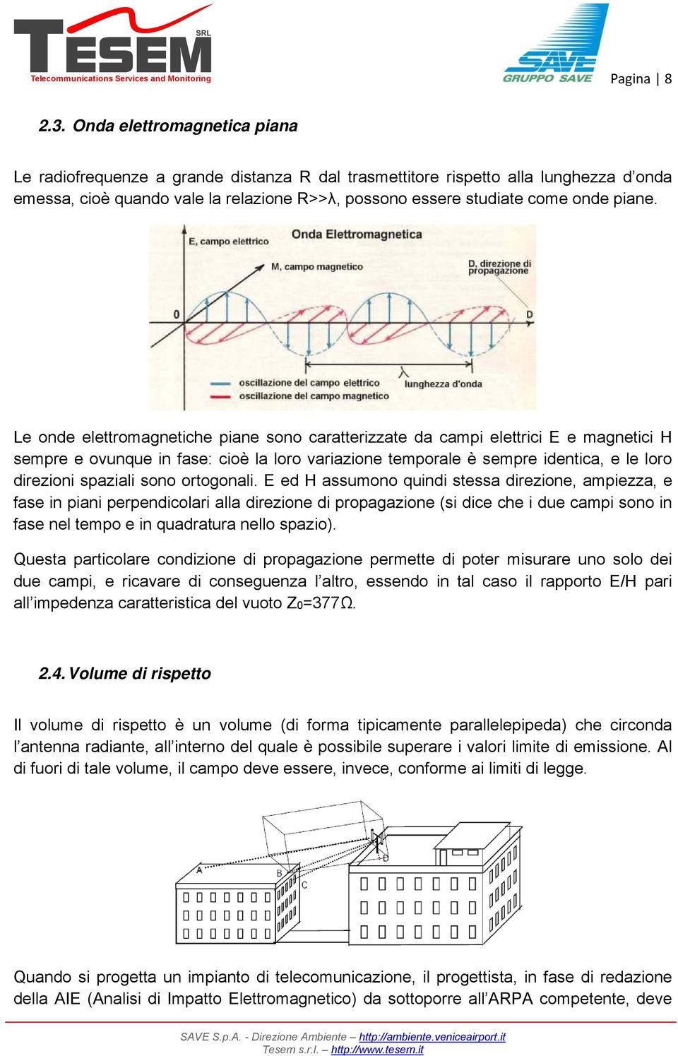 Le onde elettromagnetiche piane sono caratterizzate da campi elettrici E e magnetici H sempre e ovunque in fase: cioè la loro variazione temporale è sempre identica, e le loro direzioni spaziali sono