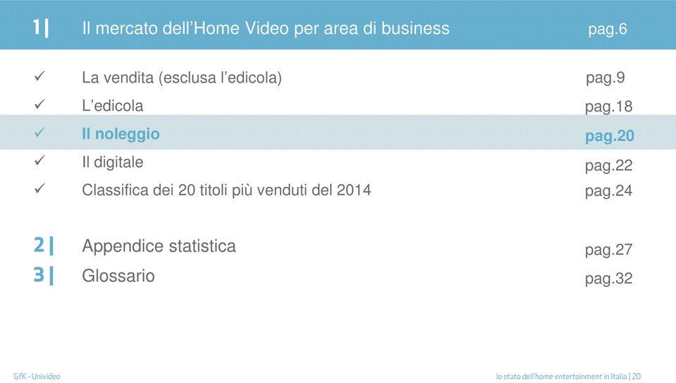 20 titoli più venduti del 2014 pag.9 pag.18 pag.20 pag.22 pag.