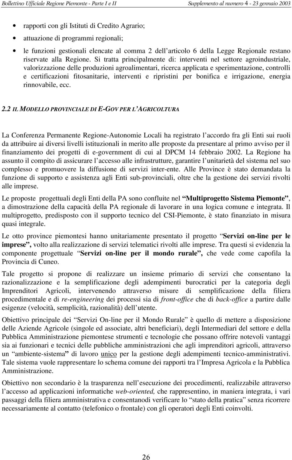 ripristini per bnifica e irrigazine, energia rinnvabile, ecc. 2.