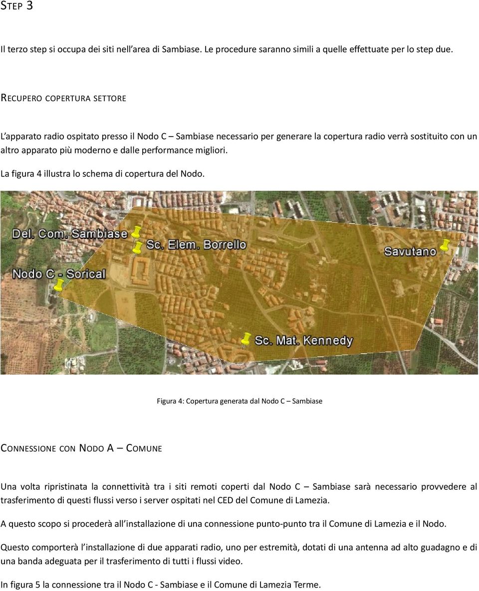 migliori. La figura 4 illustra lo schema di copertura del Nodo.