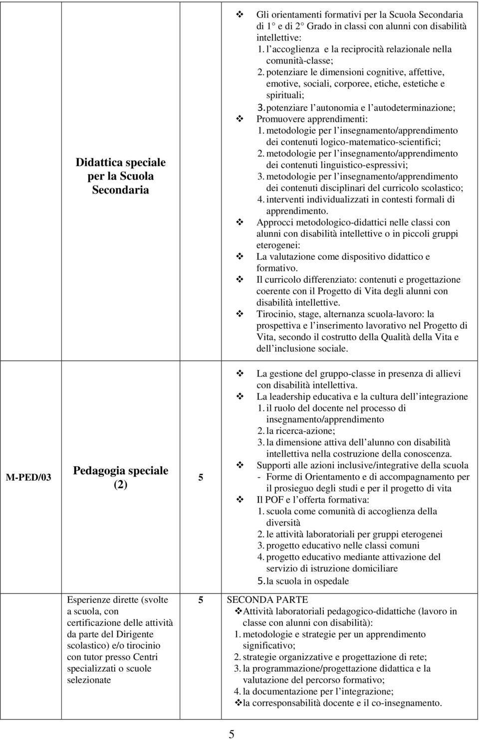 potenziare l autonomia e l autodeterminazione; Promuovere apprendimenti: 1. metodologie per l insegnamento/apprendimento dei contenuti logico-matematico-scientifici; 2.