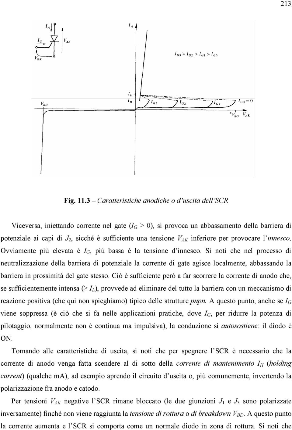 tensione V AK inferiore per provocare l innesco. Ovviamente più elevata è I G, più bassa è la tensione d innesco.