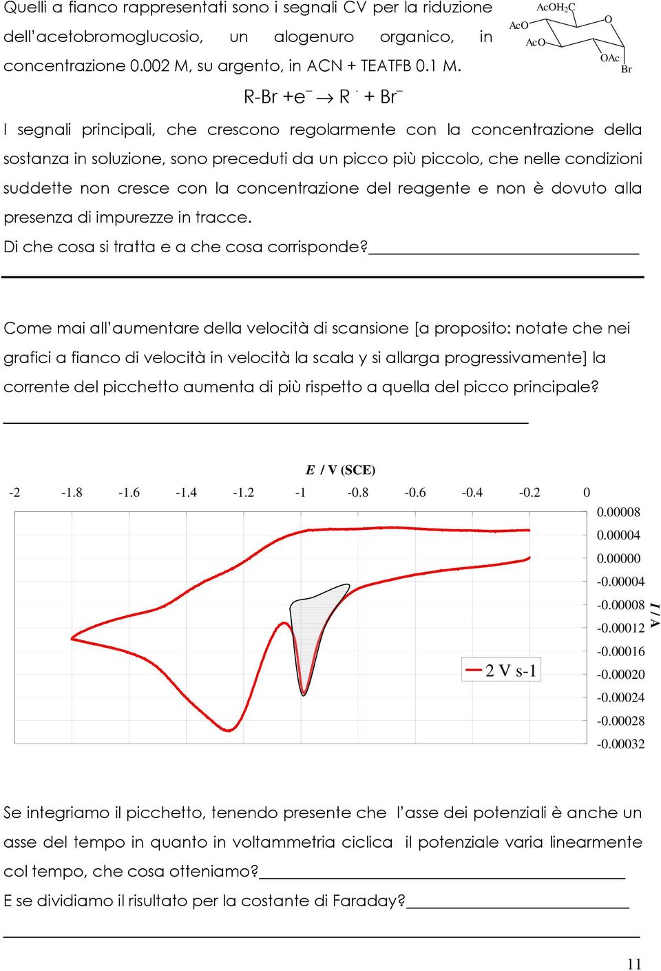 condizioni suddette non cresce con la concentrazione del reagente e non è dovuto alla presenza di impurezze in tracce. Di che cosa si tratta e a che cosa corrisponde?