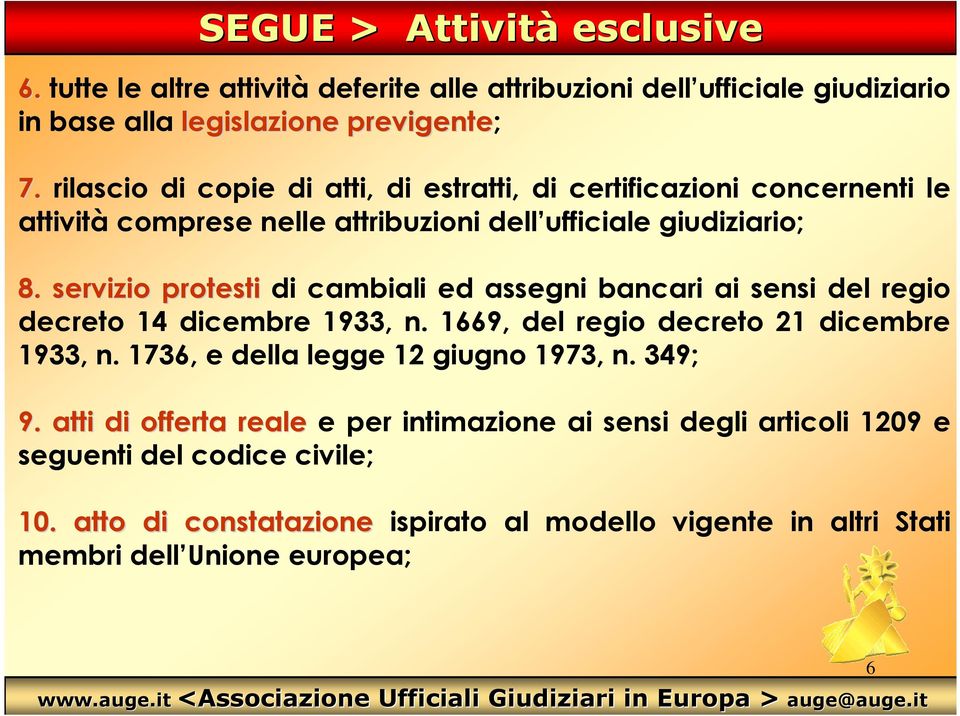 servizio protesti di cambiali ed assegni bancari ai sensi del regio decreto 14 dicembre 1933, n. 1669, del regio decreto 21 dicembre 1933, n.