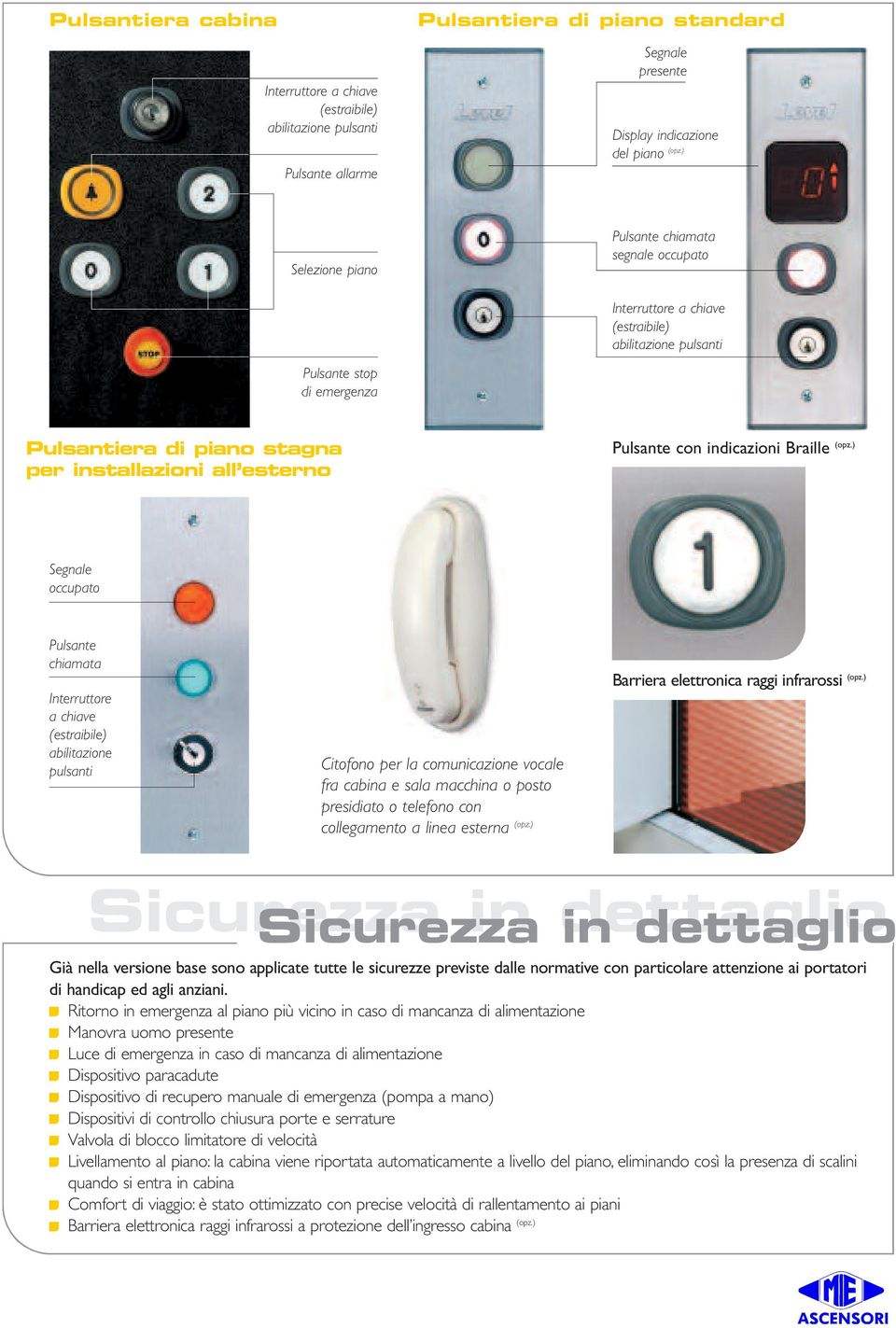 Pulsante con indicazioni Braille (opz.