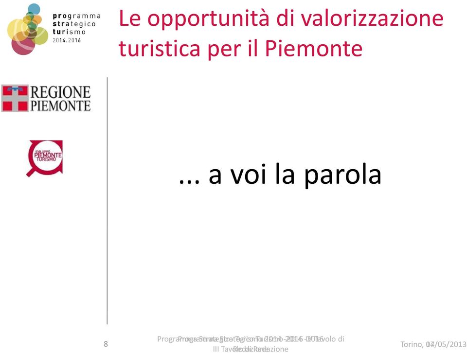 .. a voi la parola 8 Programma Programma Strategico