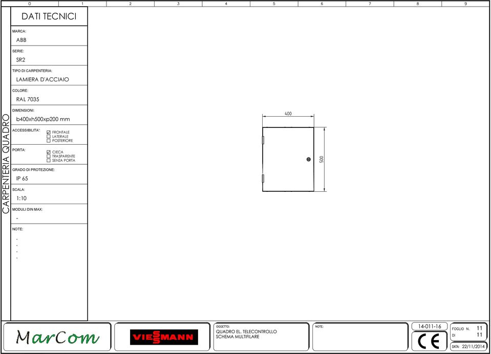 CCESSIBILIT': PORT: GRDO DI PROTEZIONE: IP 65 SCL: 1:10 MODULI