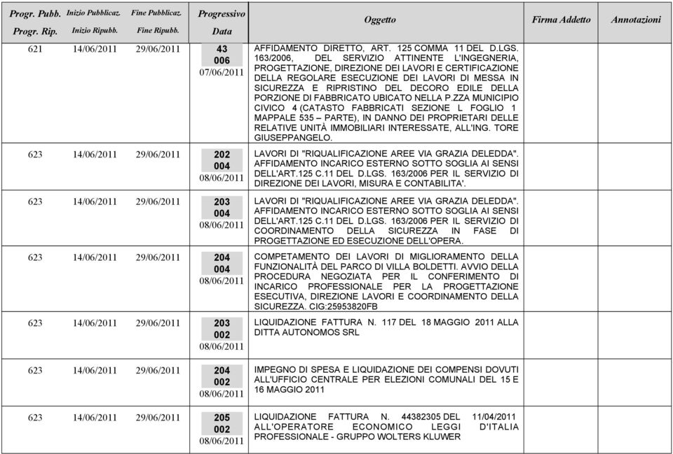 PORZIONE DI FABBRICATO UBICATO NELLA P.ZZA MUNICIPIO CIVICO 4 (CATASTO FABBRICATI SEZIONE L FOGLIO 1 MAPPALE 535 PARTE), IN DANNO DEI PROPRIETARI DELLE RELATIVE UNITÀ IMMOBILIARI INTERESSATE, ALL'ING.