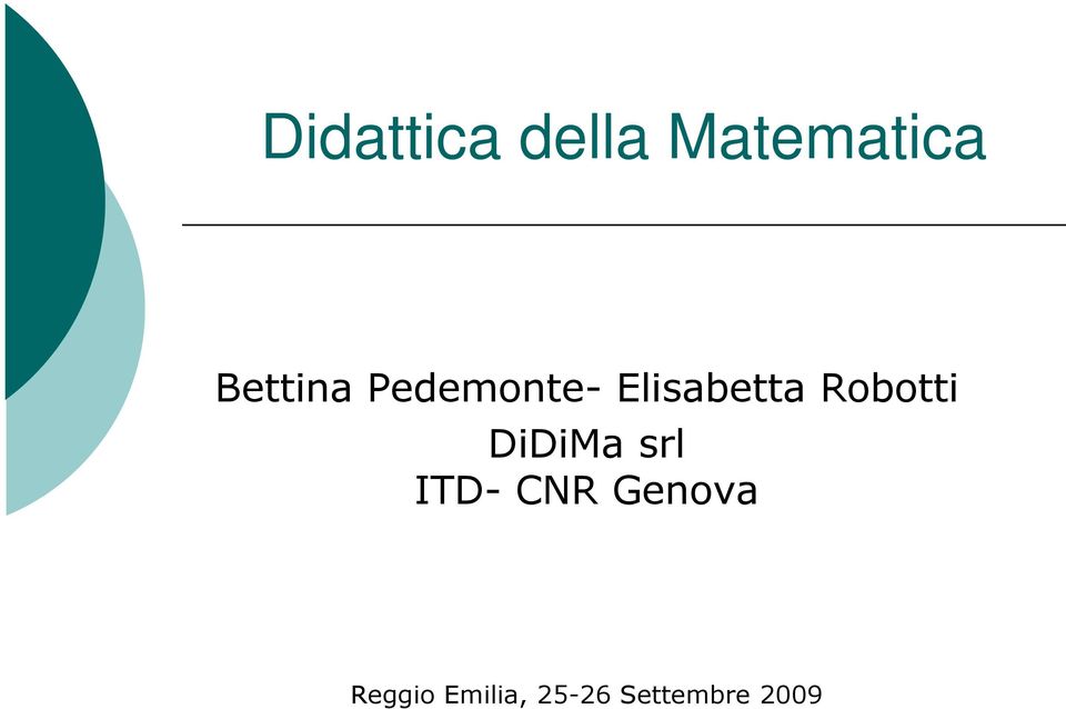 Robotti DiDiMa srl ITD- CNR