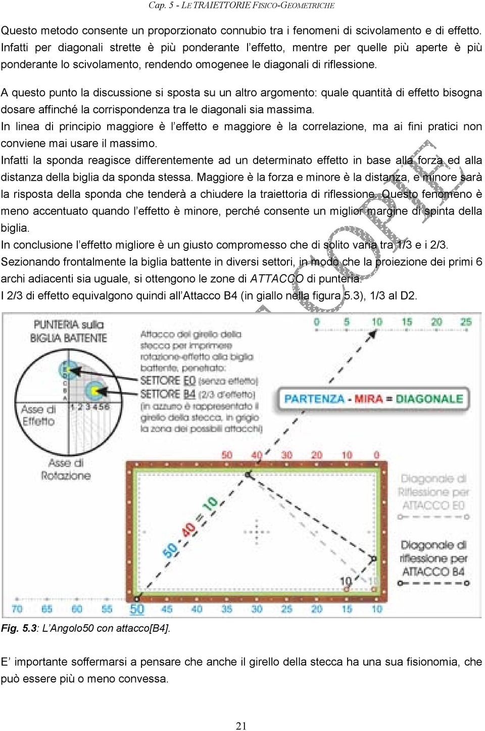 A questo punto la discussione si sposta su un altro argomento: quale quantità di effetto bisogna dosare affinché la corrispondenza tra le diagonali sia massima.